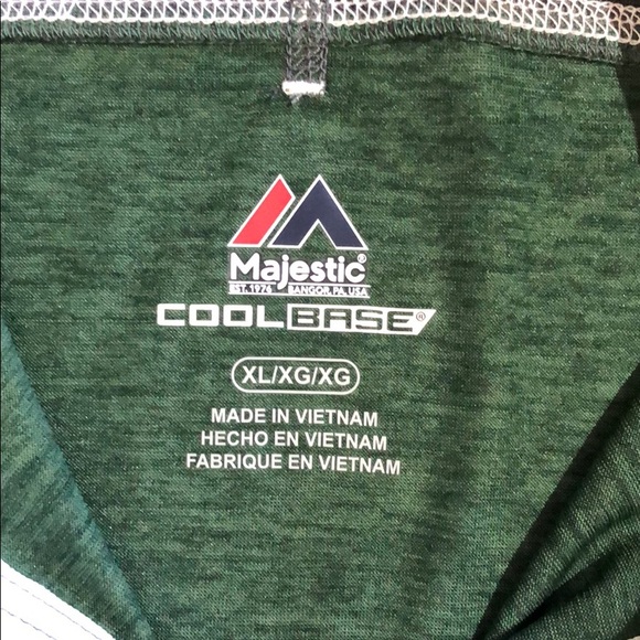 NWT Majestic COOLBASE Jets 1/4 zip Pullover XL - Picture 4 of 6